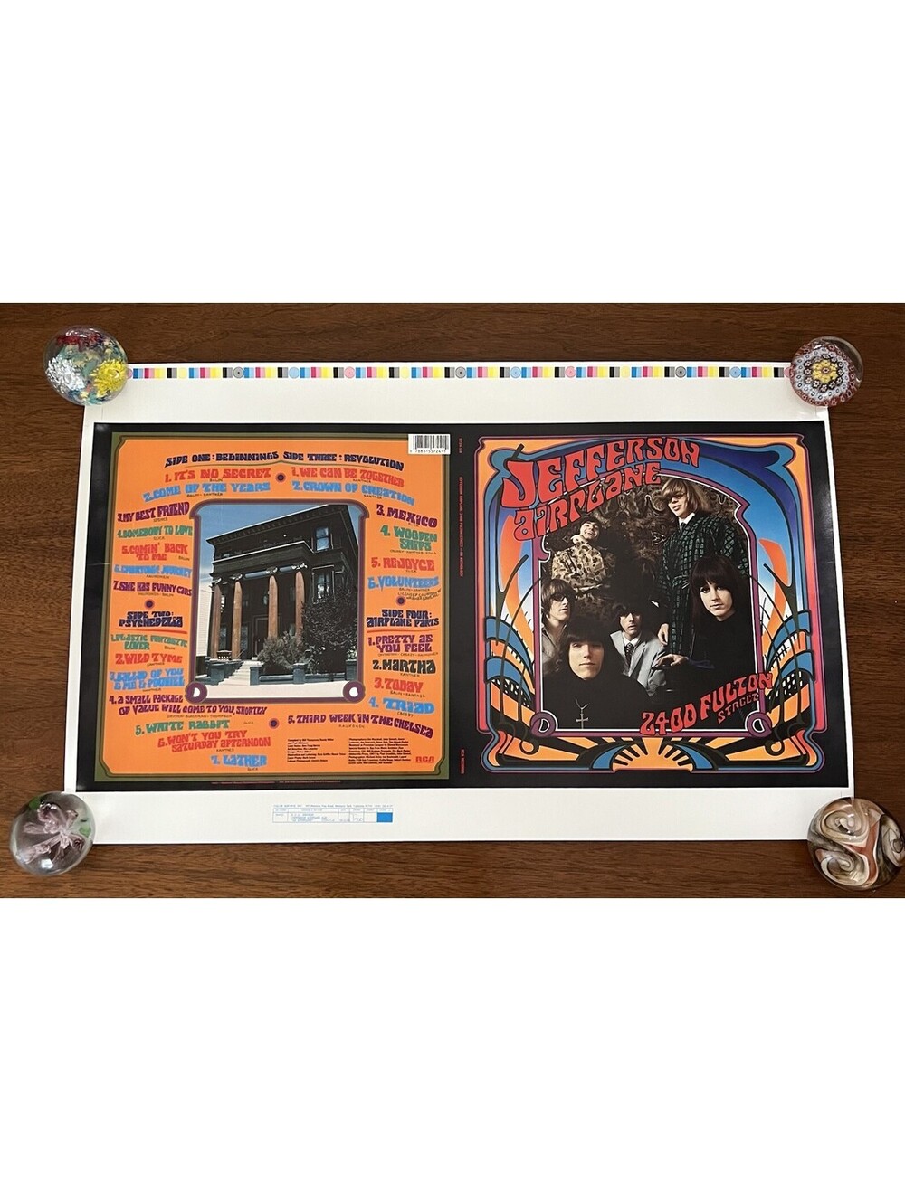Vintage Jefferson Airplane 2400 Fulton Street Uncut Printer Proof Record Rare